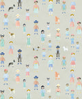 Paper Dolls Wallpaper, Beige