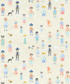 Paper Dolls Wallpaper, Cream