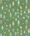 Paper Dolls Wallpaper, Green