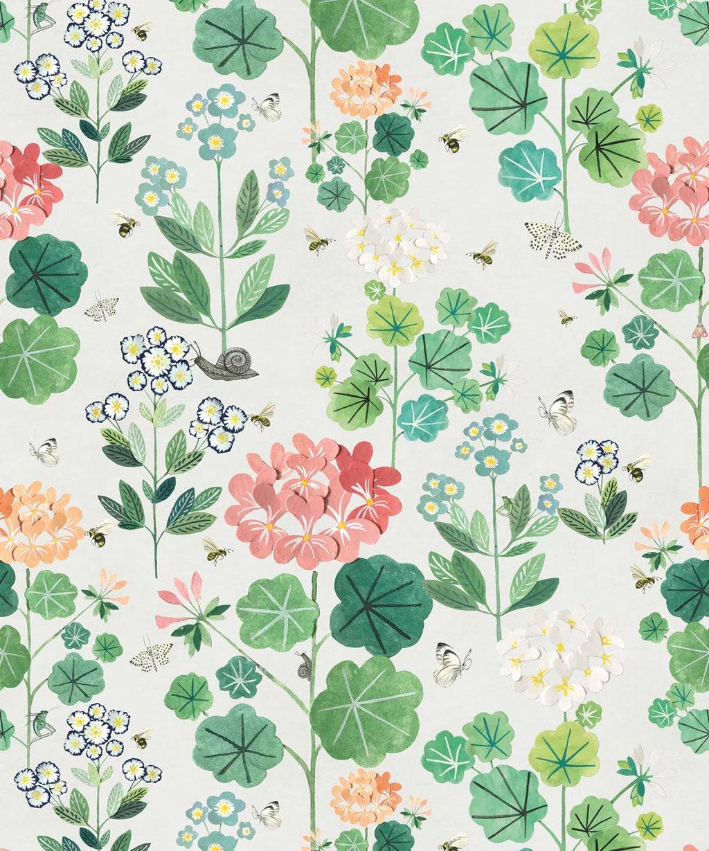 Sophie’s Garden Wallpaper, Cream