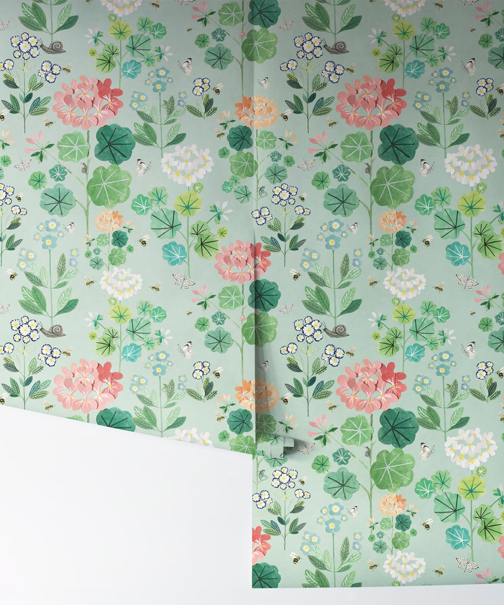Sophie’s Garden Wallpaper, Sea Spray
