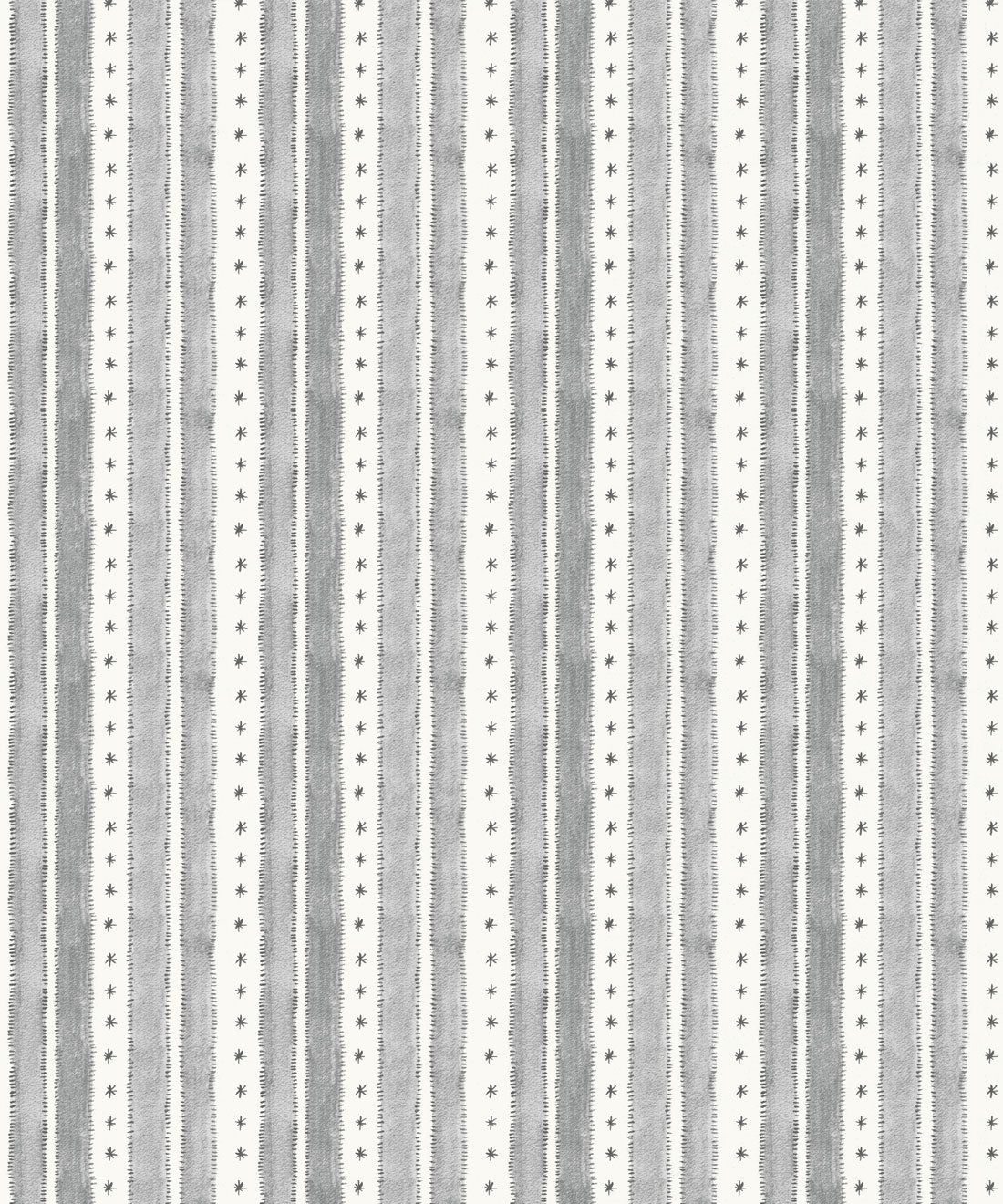Star Stripe Wallpaper, Charcoal
