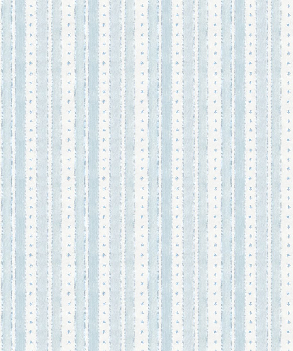 Star Stripe Wallpaper, Dusty Blue