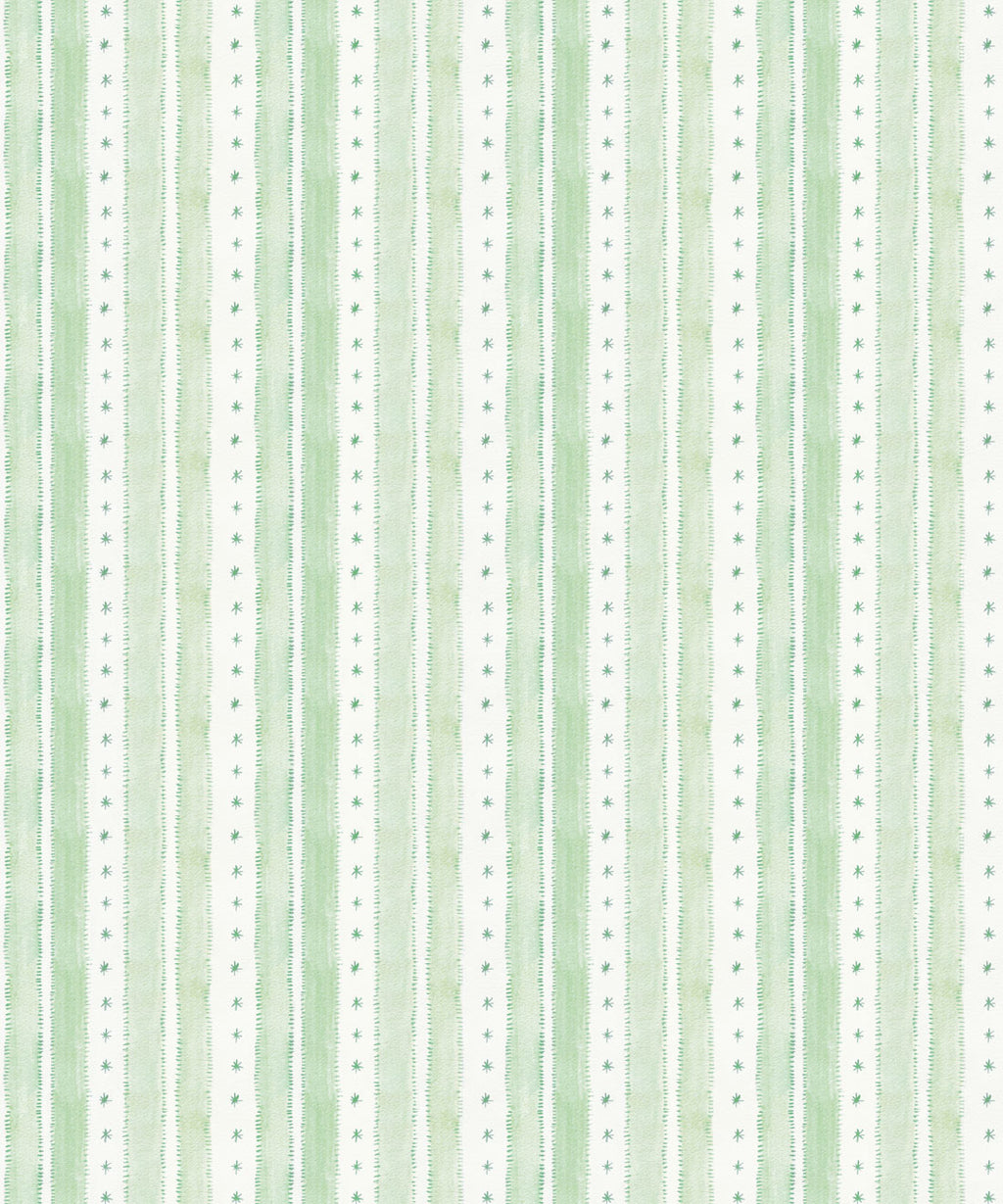 Star Stripe Wallpaper, Green