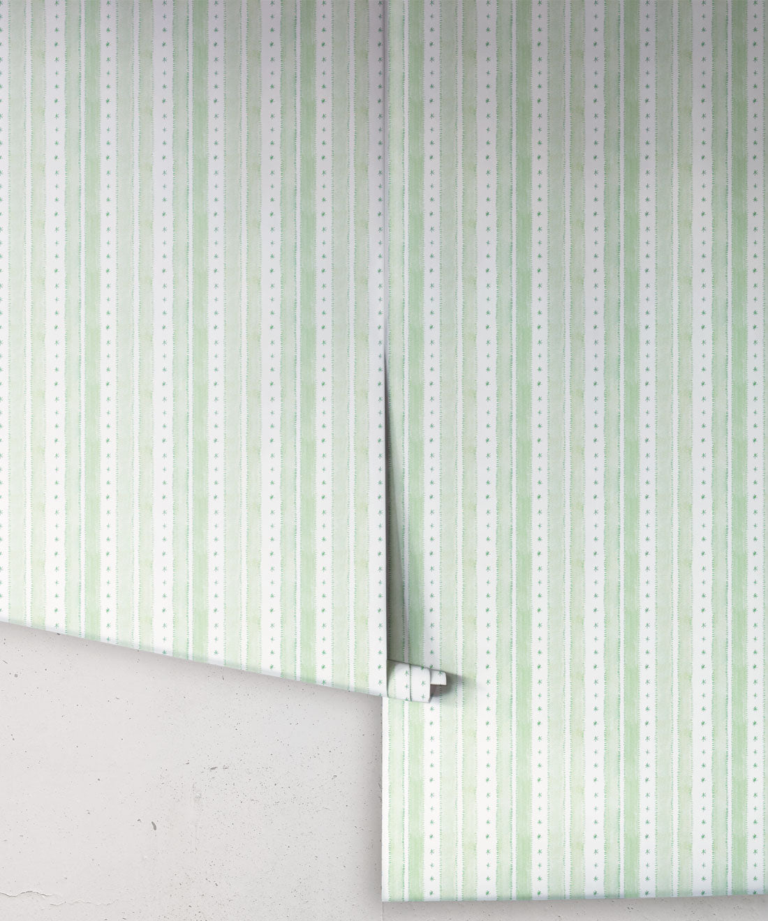 Star Stripe Wallpaper, Green