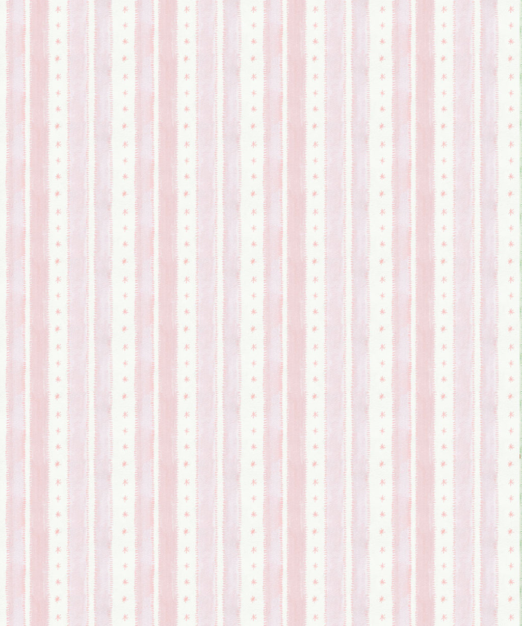 Star Stripe Wallpaper, Pink