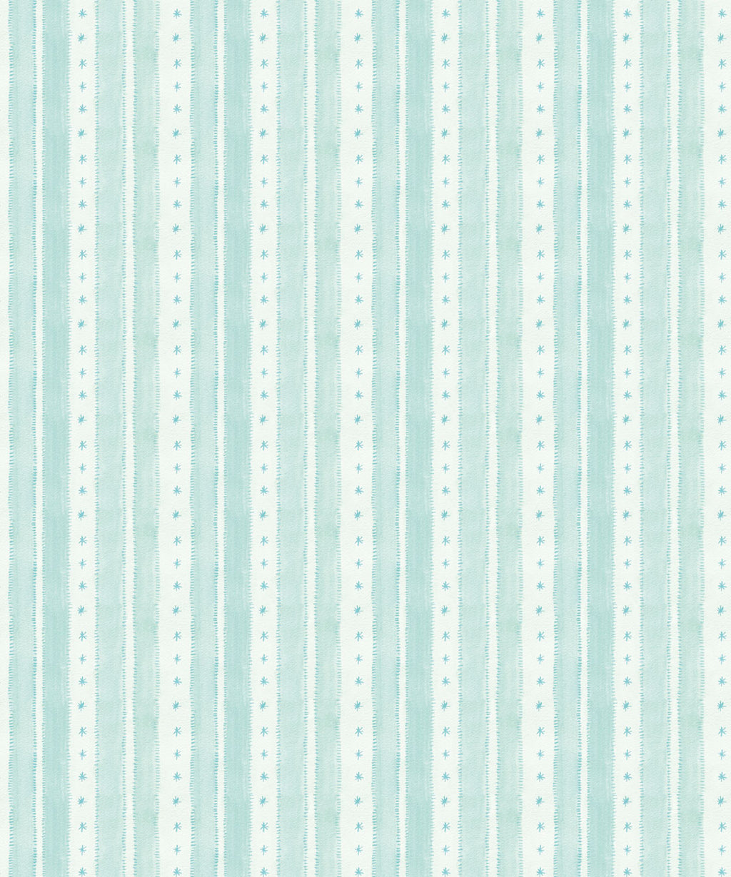 Star Stripe Wallpaper, Turquoise