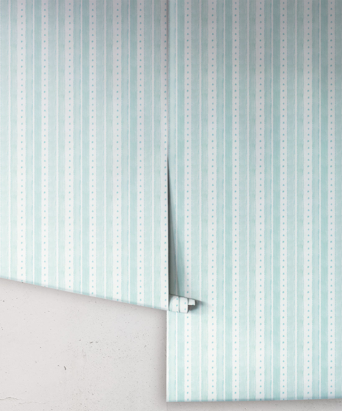 Star Stripe Wallpaper, Turquoise