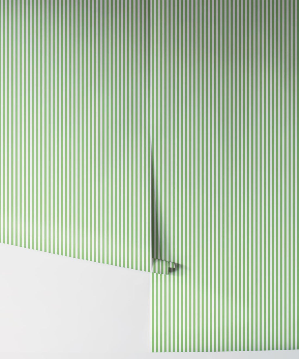 Candy Stripe Wallpaper, Green