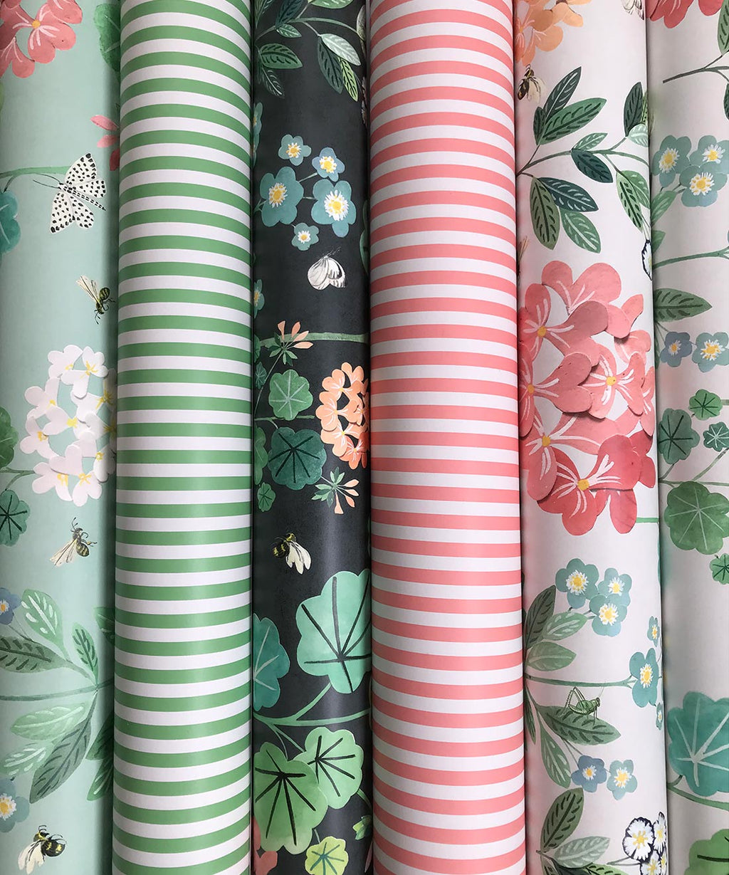 Candy Stripe Wallpaper, Green