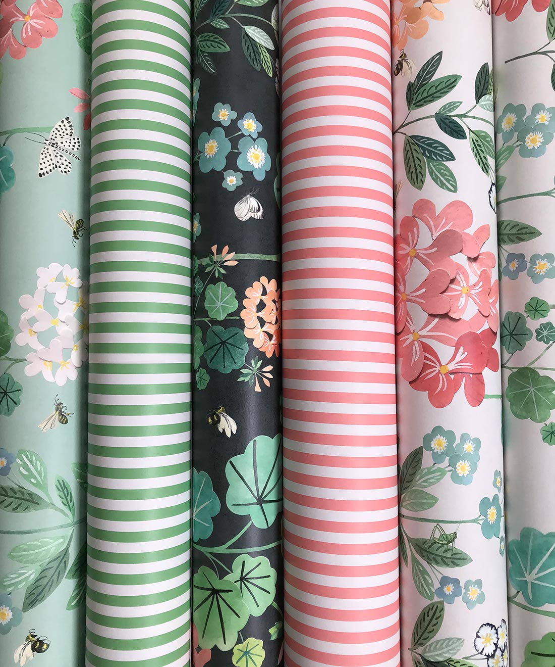 Candy Stripe Wallpaper, Green