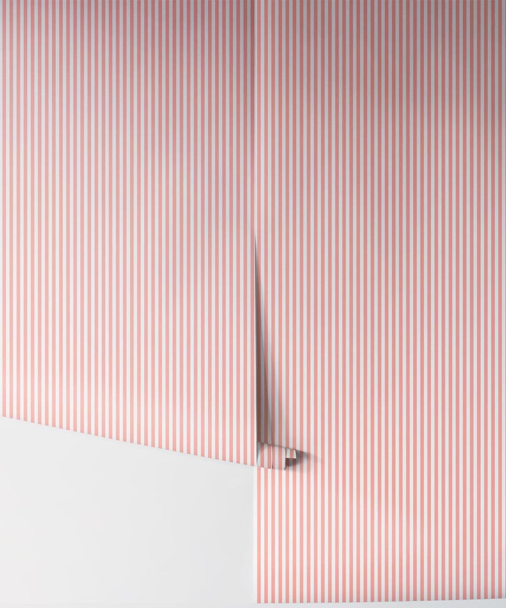 Candy Stripe Wallpaper, Pink