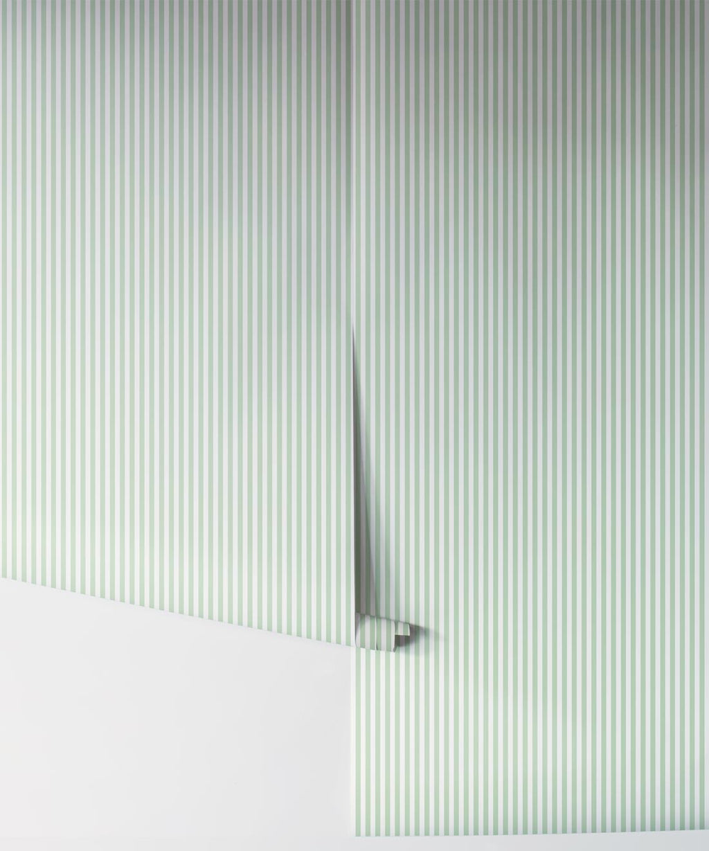 Candy Stripe Wallpaper, Sea Spray