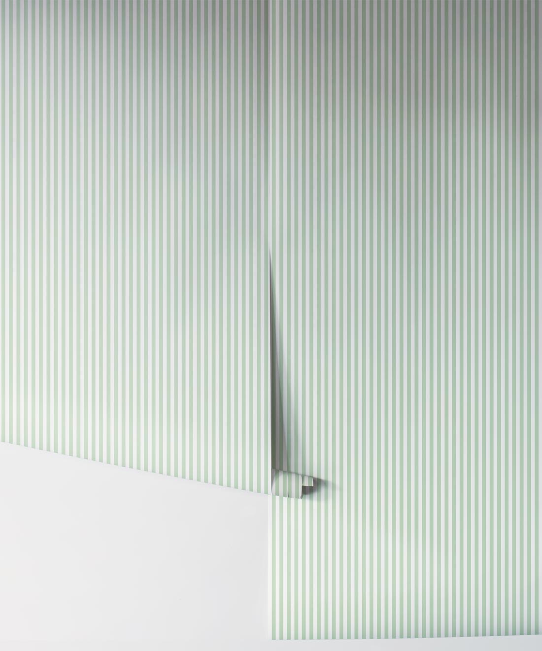 Candy Stripe Wallpaper, Sea Spray