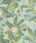 Sunny Garden Wallpaper, Aqua