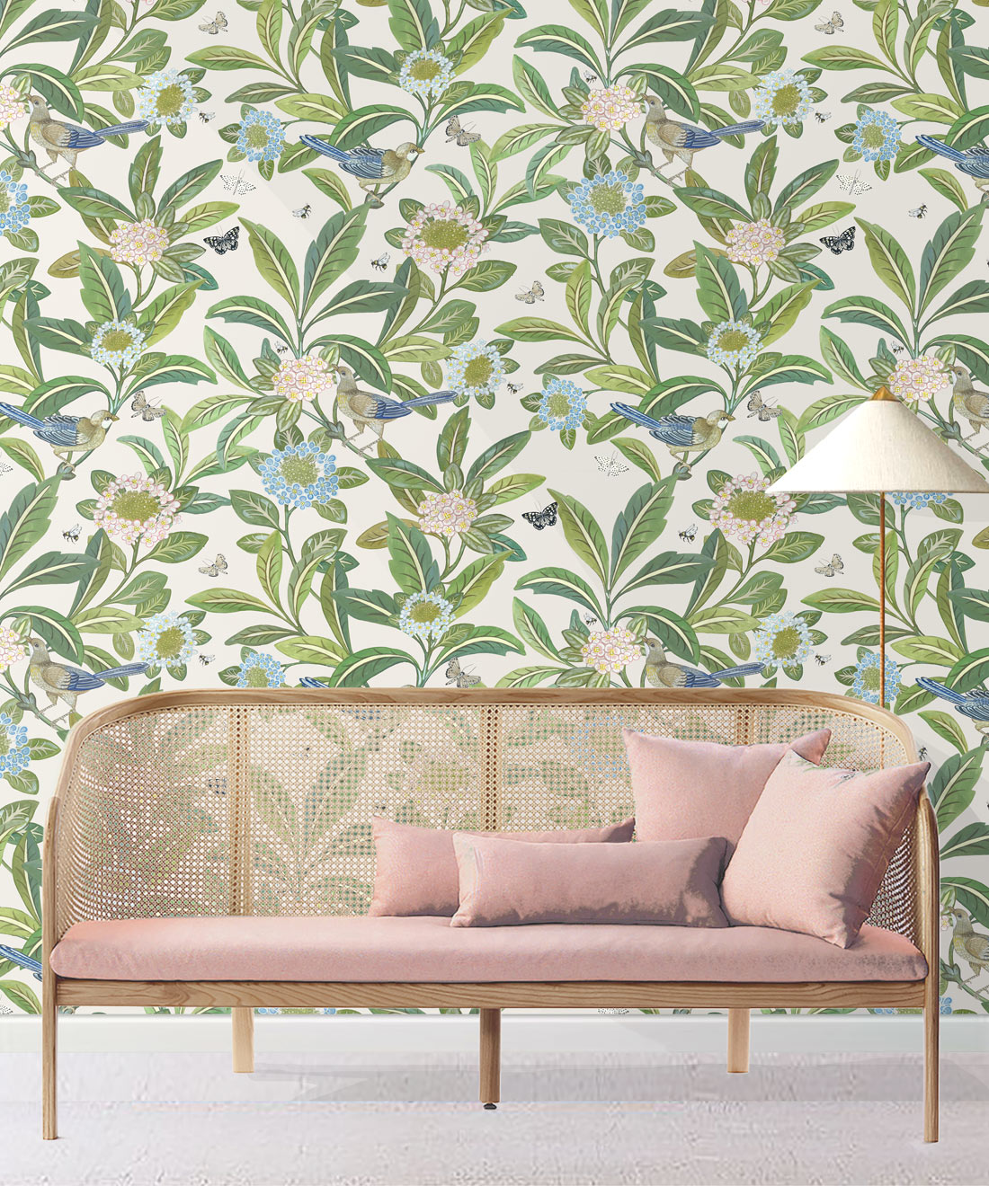 Sunny Garden Wallpaper, Ivory