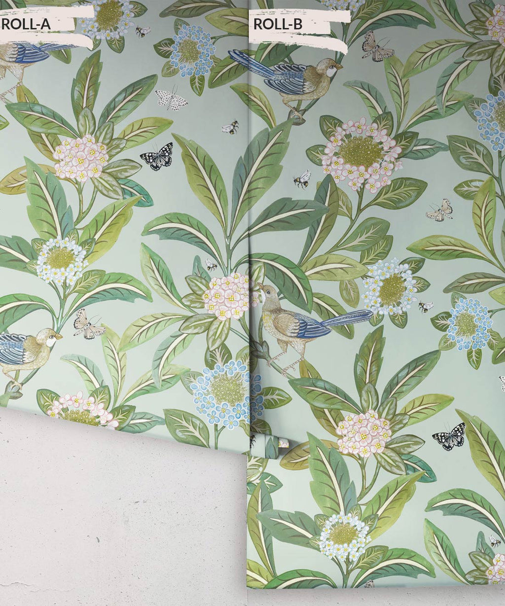 Sunny Garden Wallpaper, Aqua