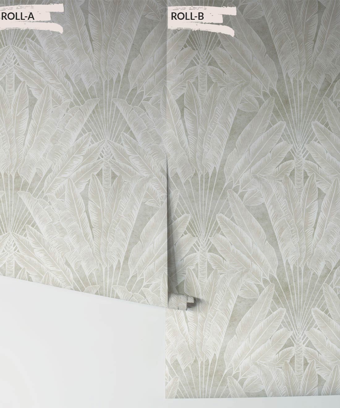 Travelers Palm Wallpaper, Beige