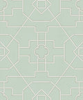 Trellis Wallpaper, Aqua