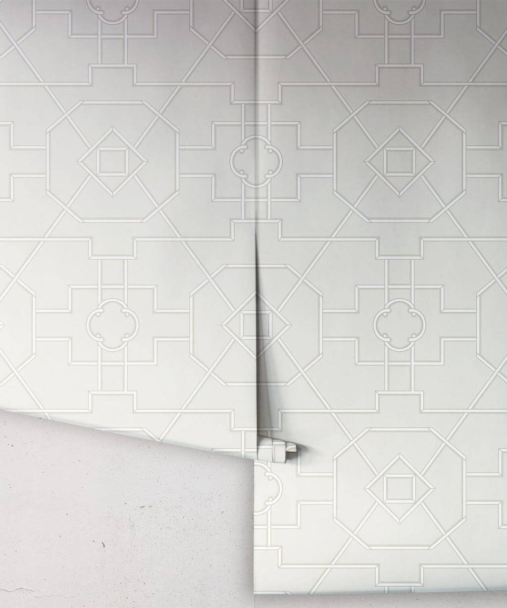 Trellis Wallpaper, Beige