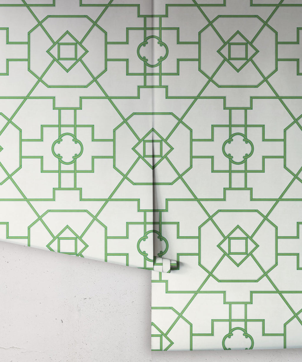 Trellis Wallpaper, Ivory