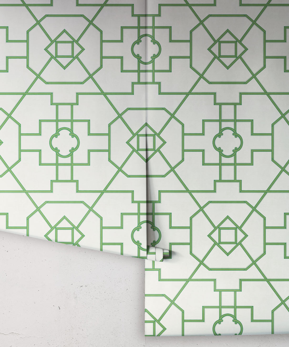 Trellis Wallpaper, Ivory