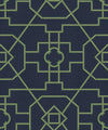 Trellis Wallpaper, Navy