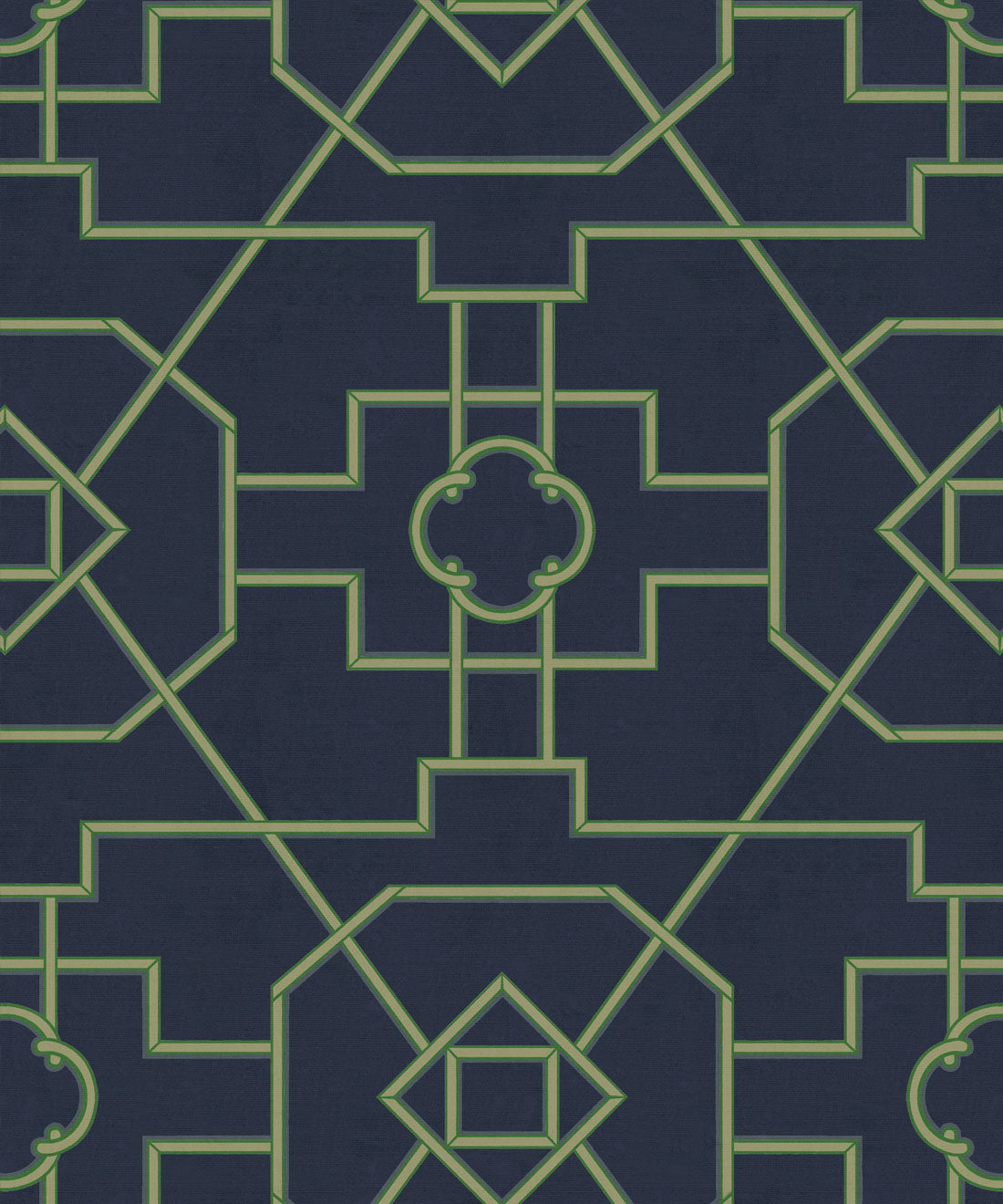 Trellis Wallpaper, Navy