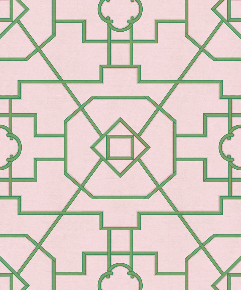 Trellis Wallpaper, Pink