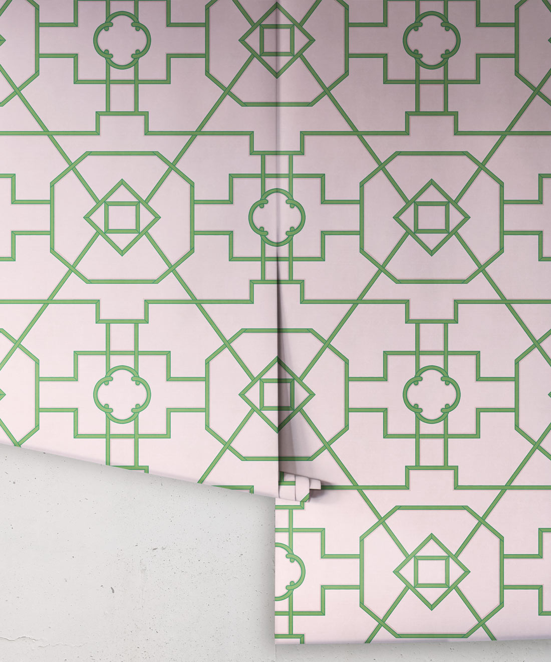 Trellis Wallpaper, Pink