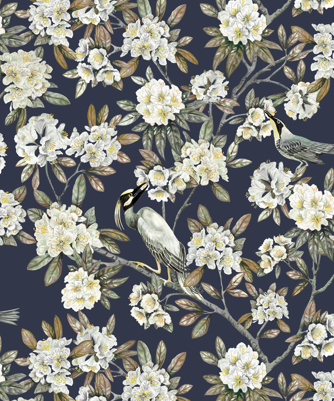 Victoria Wallpaper, Navy