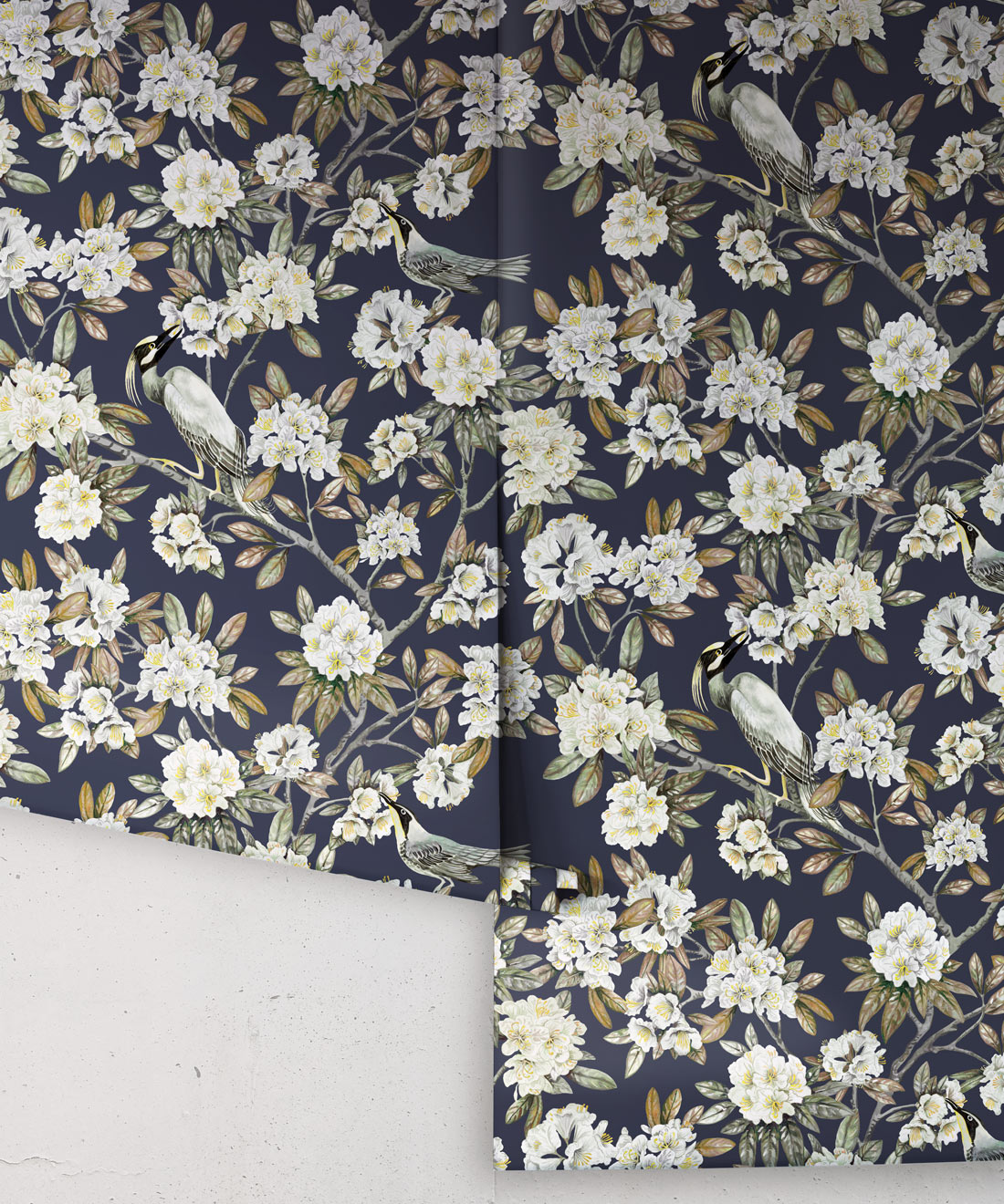 Victoria Wallpaper, Navy