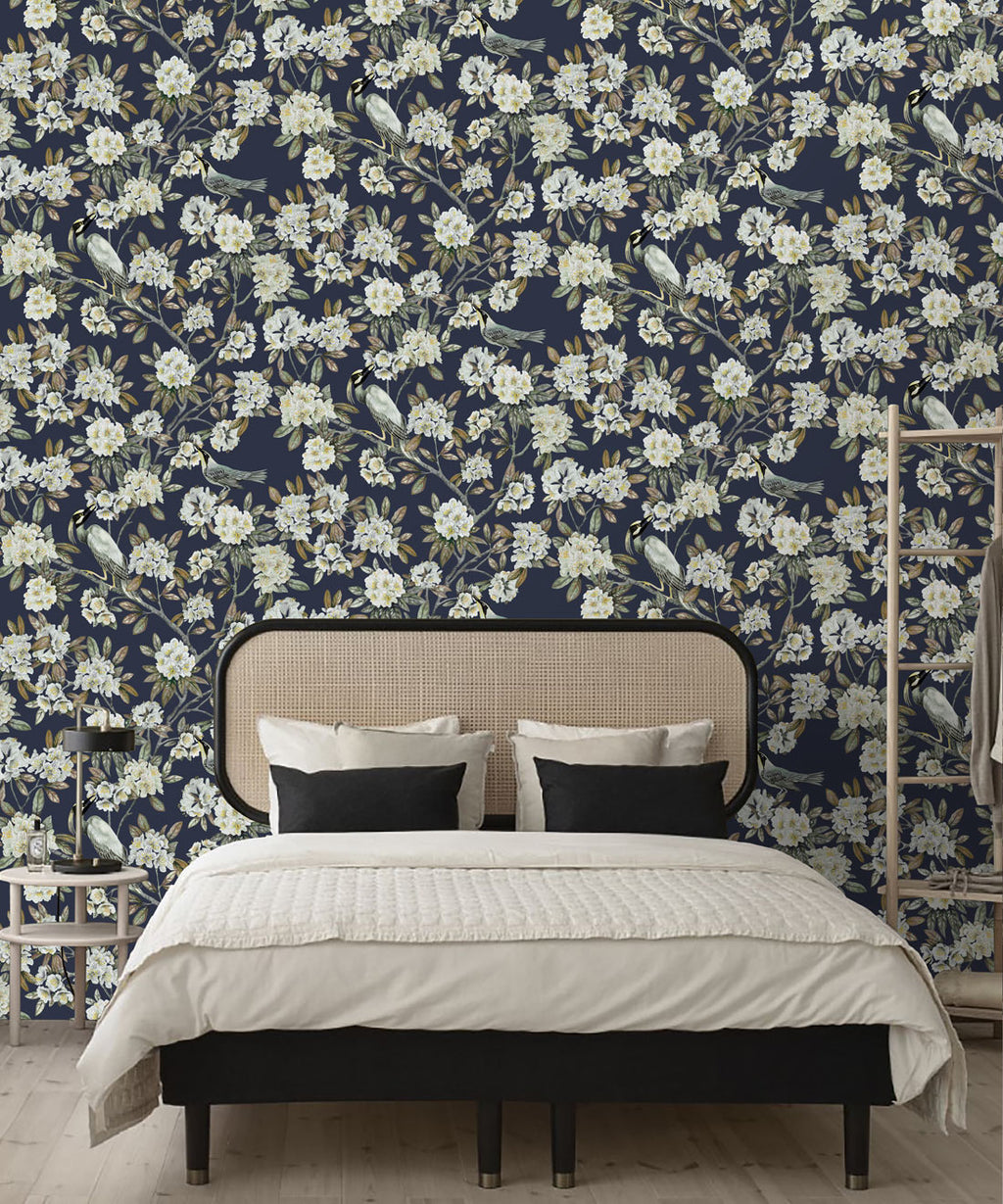 Victoria Wallpaper, Navy