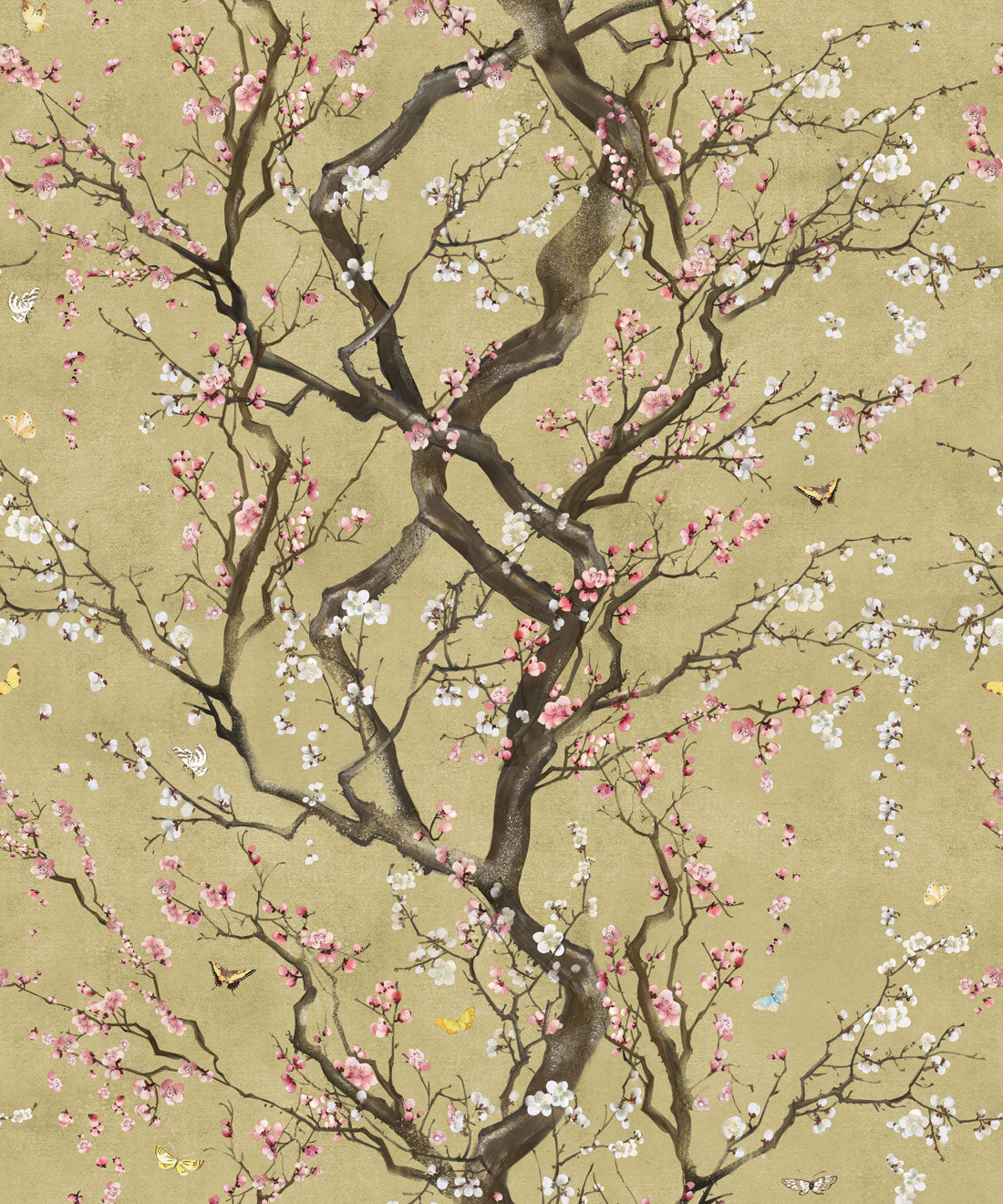 Plum Blossom Wallpaper, Gold
