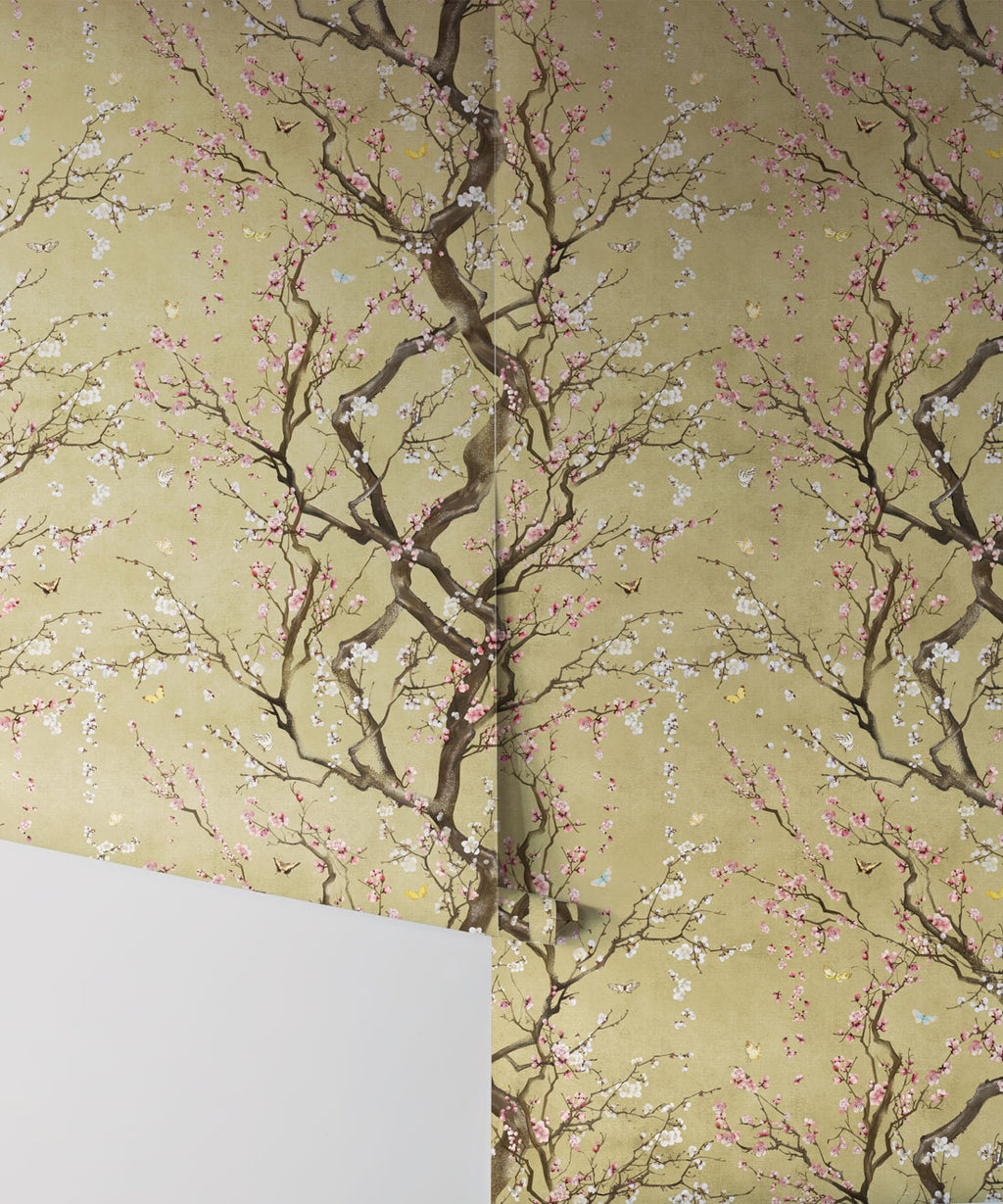 Plum Blossom Wallpaper, Gold