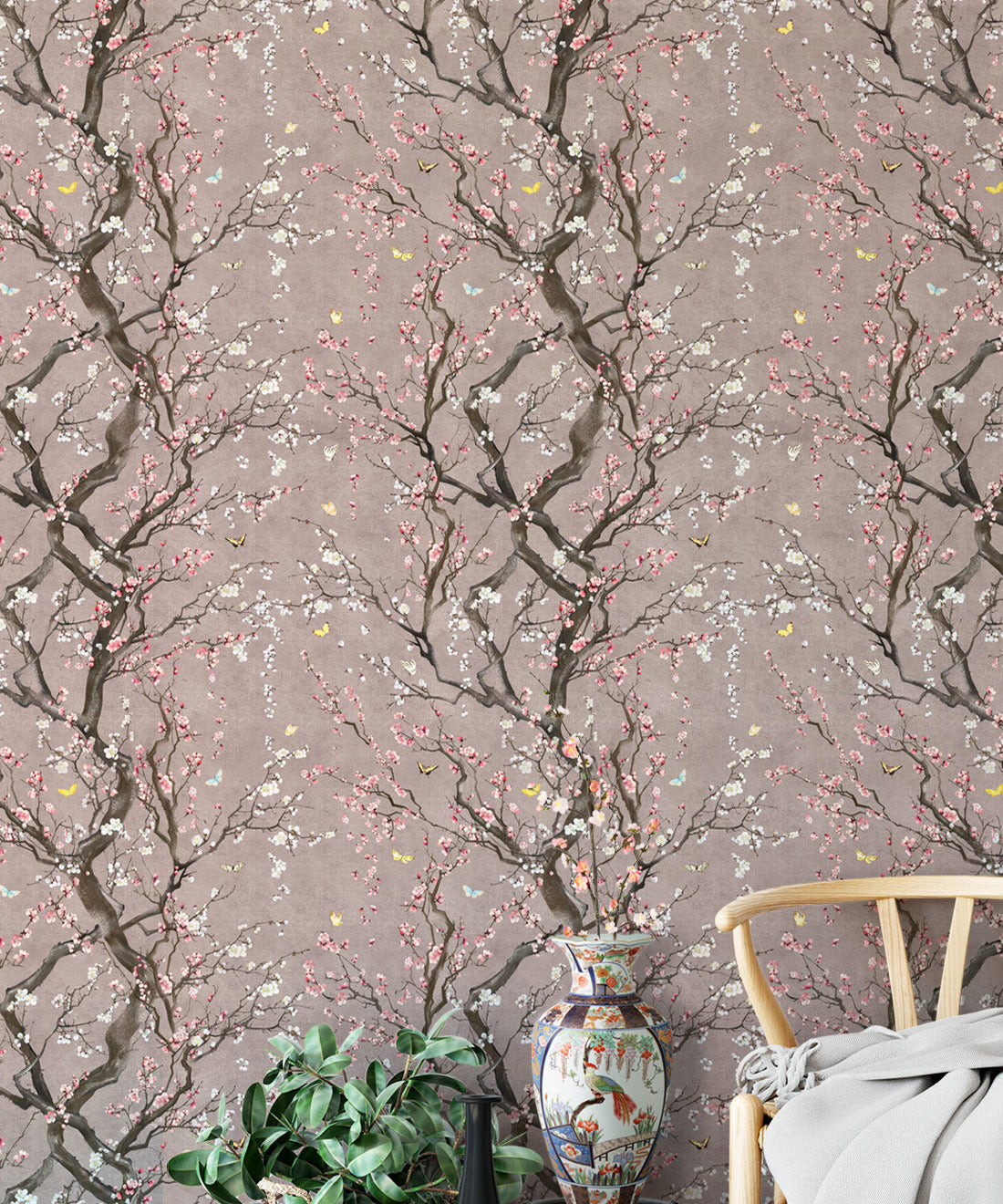 Plum Blossom Wallpaper, Lavender