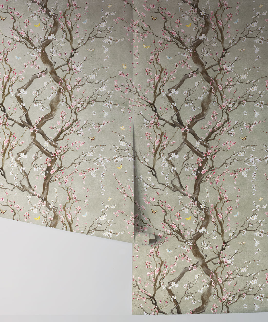 Plum Blossom Wallpaper, Silver