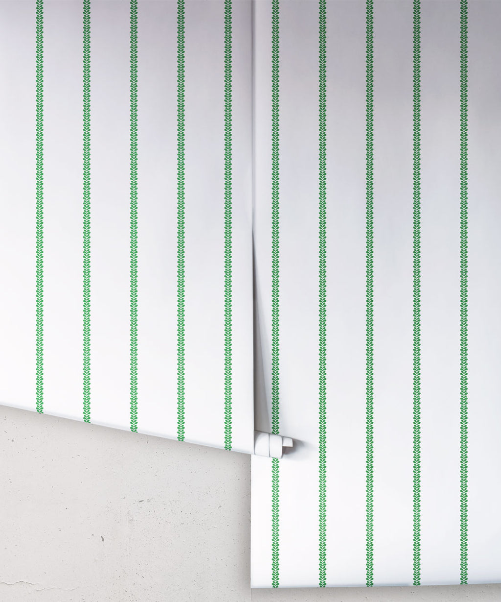 Chemin Wallpaper, Forest Green