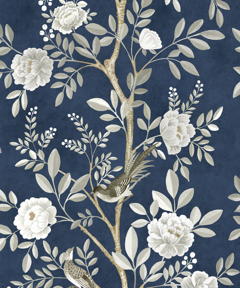 Chinoiserie Wallpaper, Royal Blue