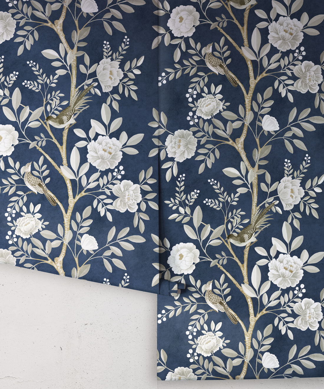Chinoiserie Wallpaper, Royal Blue