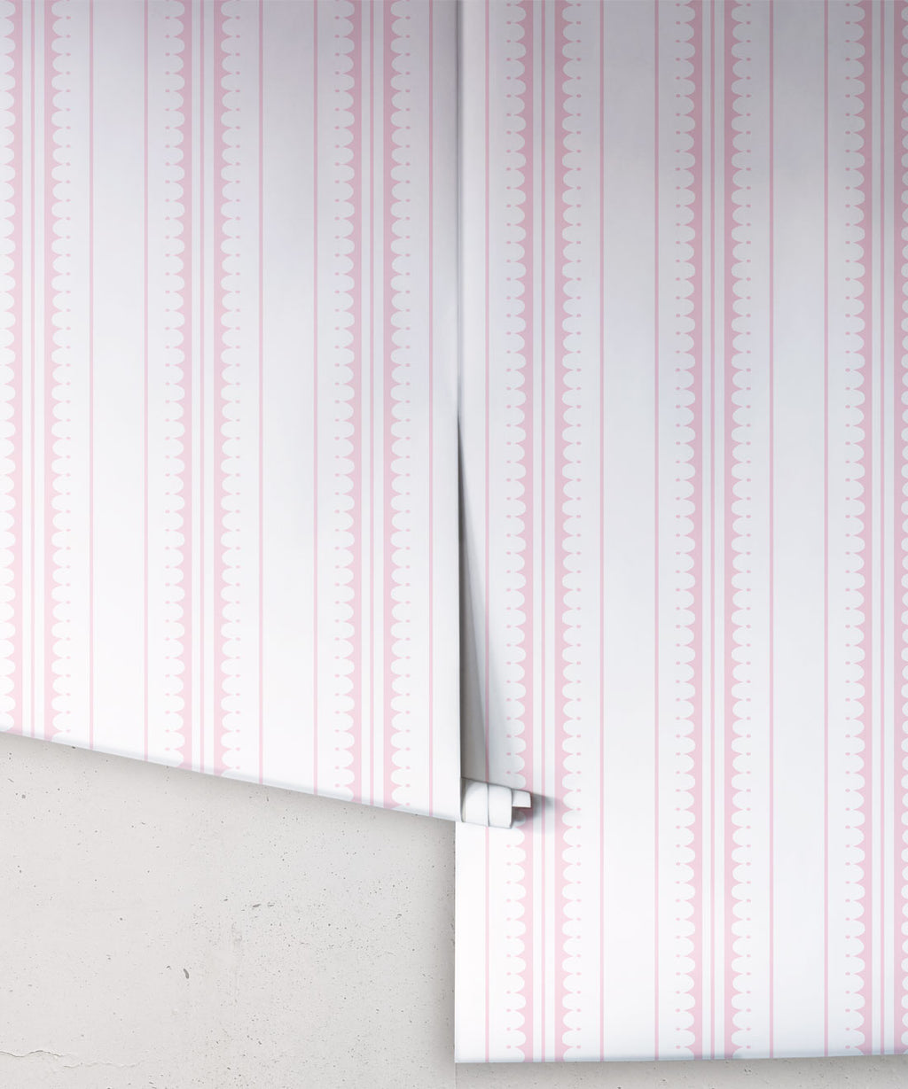 Coquille Wallpaper, Blush