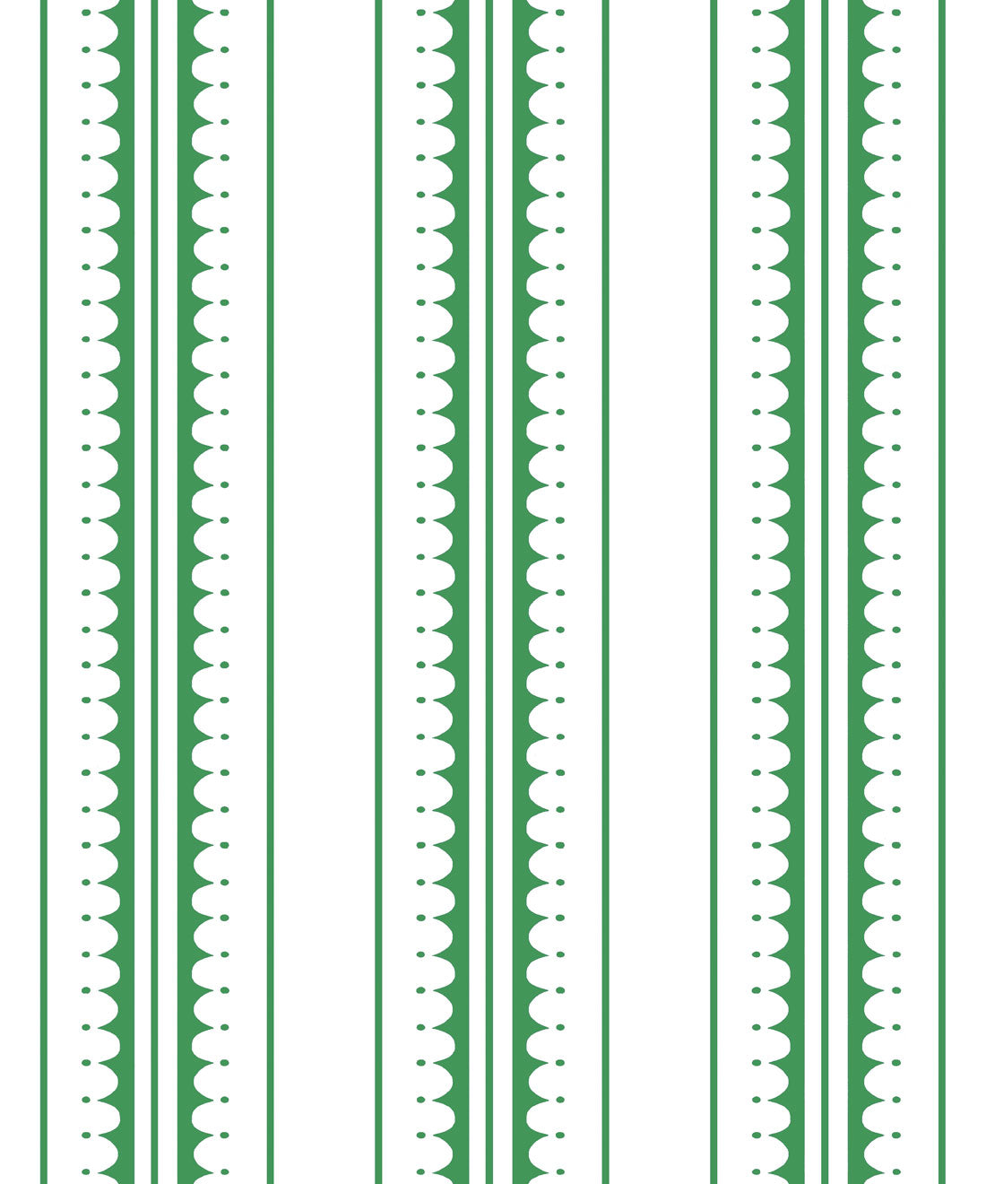 Coquille Wallpaper, Forest Green