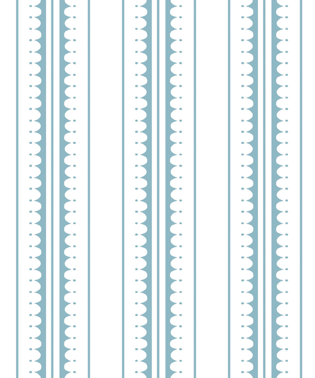 Coquille Wallpaper, Powder Blue