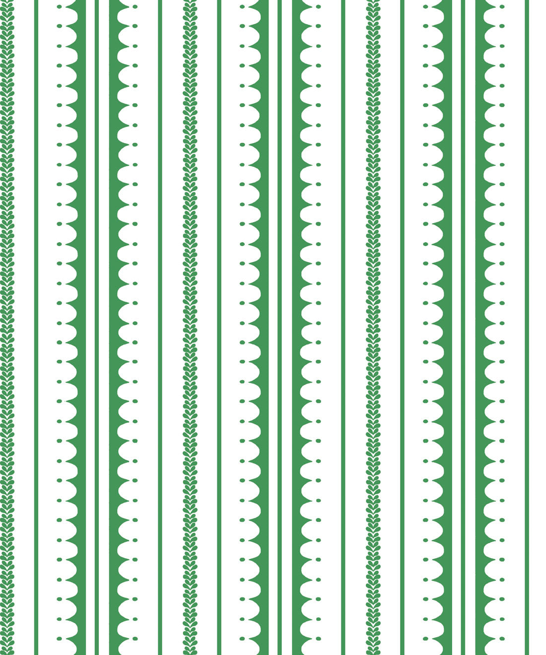 La Grand Coquille Wallpaper, Forest Green