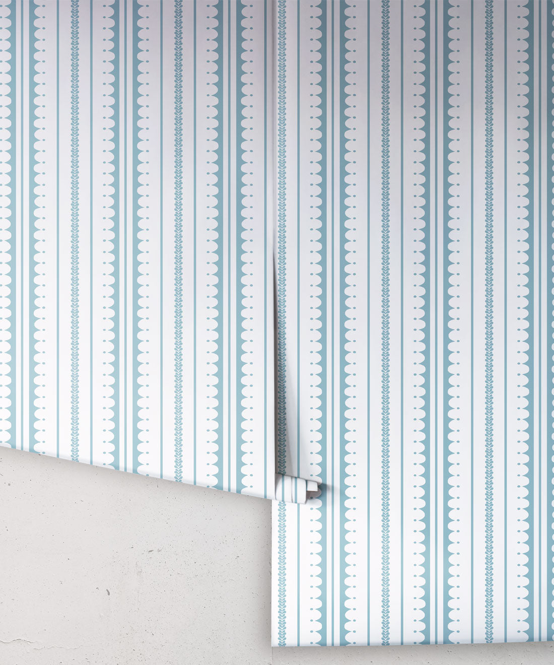 La Grand Coquille Wallpaper, Powder Blue