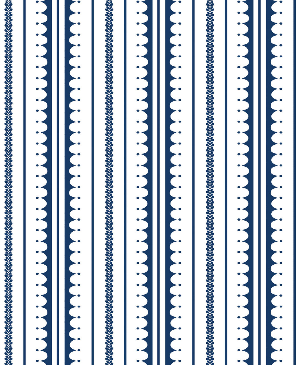 La Grand Coquille Wallpaper, Royal Blue