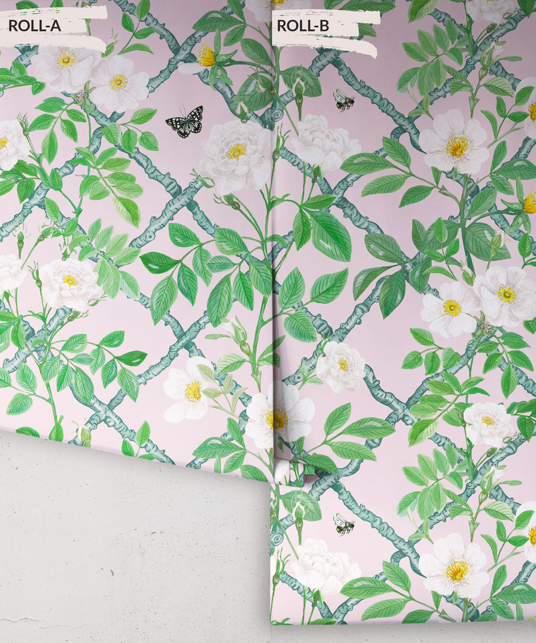 Treillage Wallpaper, Blush