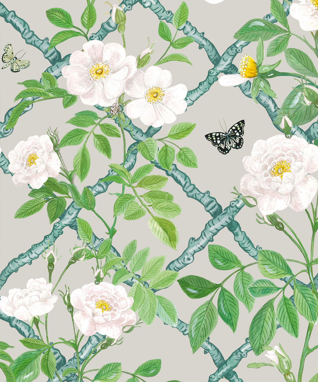 Treillage Wallpaper, Beige