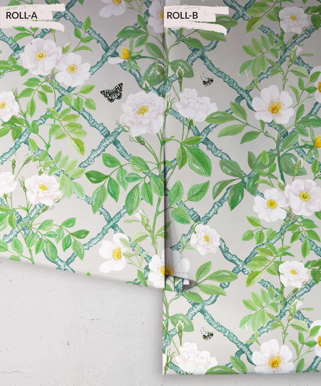 Treillage Wallpaper, Beige