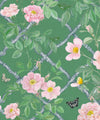 Treillage Wallpaper, Forest Green